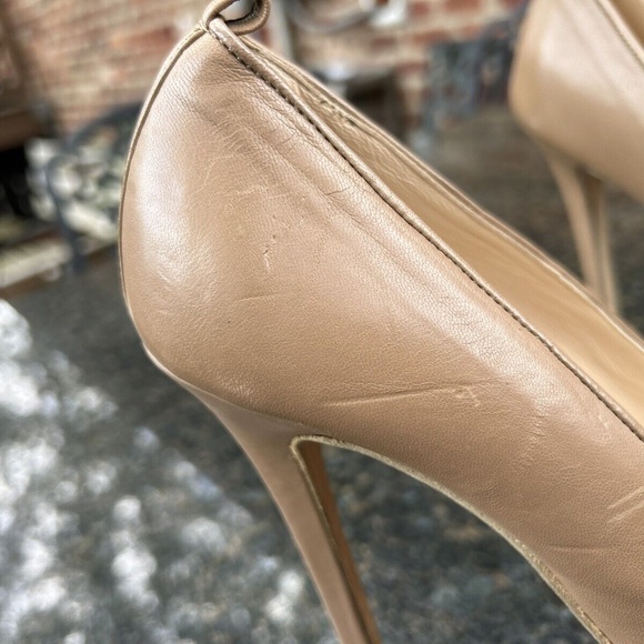 OLCAY GULSEN SKYHIGH FETISH PLATFORM PUMS BEIGE LEATHER SIZE EU 40 US WOMEN'S 9 - Picture 5 of 7